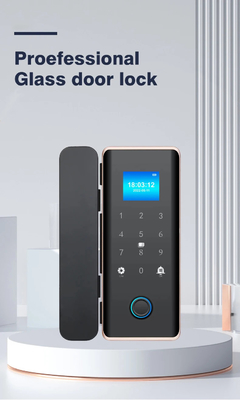 Glomarket Smart Glass Door Lock Wifi Remote Control Tuya app Office Lock Card Digital Biometric Fingerprint Fechadura de porta