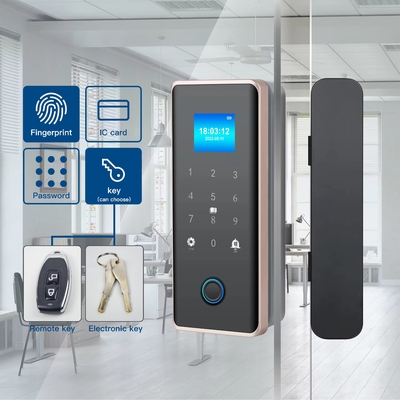 Glomarket Smart Glass Door Lock Wifi Remote Control Tuya app Office Lock Card Digital Biometric Fingerprint Fechadura de porta