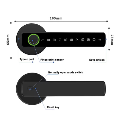 Glomarket Tuya Ble Smart Lock Segurança Eletrônica Sem Chave Smart Door Handle Lock Bloqueio de Sala Interior