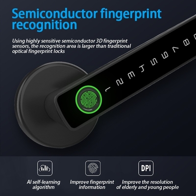Glomarket Tuya Ble Smart Lock Segurança Eletrônica Sem Chave Smart Door Handle Lock Bloqueio de Sala Interior