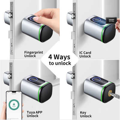 Glomarket Home Smart Door Lock Ttlock Smart Fingerprint Card Key Desbloqueio Ajustável de cilindro Euro Smart Lock Tuya App Door Lock