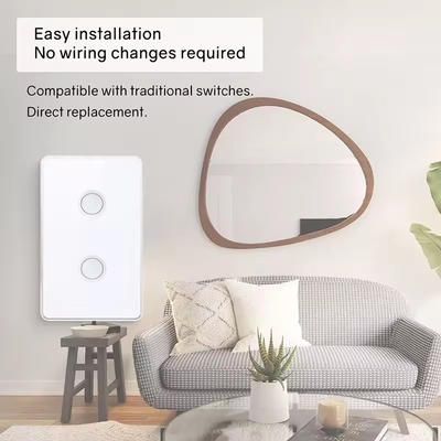 Glomarket Tuya Zigbee/wifi EU Vidro Temperado Botão Côncavo Toque Luz Switch 1/2/3/4 Gang Wifi Switch de Parede Trabalhar com Google Alexa