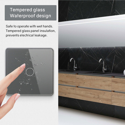 Glomarket Smart EU/UK 1-4Gang Wall Switch WIFI/Zigbee Panel de vidro Light Switch Tuya Smart Switch com Google Alexa