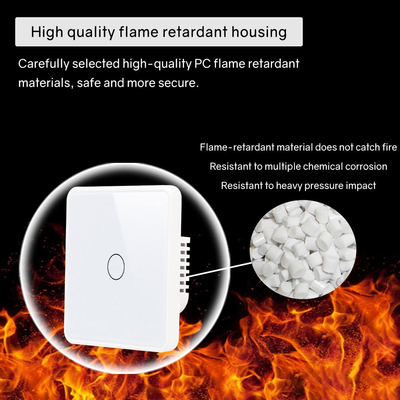 Glomarket Smart EU/UK 1-4Gang Wall Switch WIFI/Zigbee Panel de vidro Light Switch Tuya Smart Switch com Google Alexa
