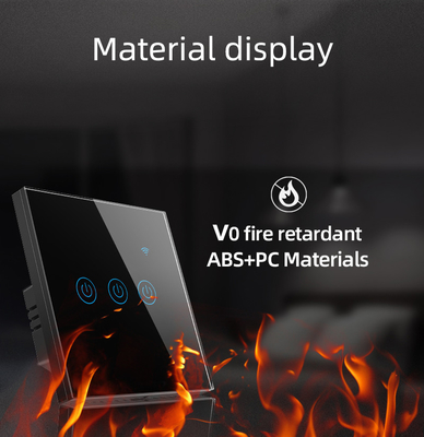 Glomarket UE 1/2/3/4 Gang Tuya Smart Switch Light Alexa Voice Control Touch Glass Wall Wireless Wi-Fi Switch Elétrico
