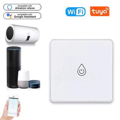 Glomarket Tuya Smart Glass Touch Button Wifi Smart Boiler Switch Alexa Controle de voz EU Standard Switch aquecedor de água