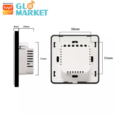 Glomarket Tuya Smart Glass Touch Button Wifi Smart Boiler Switch Alexa Controle de voz EU Standard Switch aquecedor de água