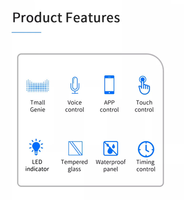 Smart Curtain Switch Wifi/Zigbee Voice Control Google Assistant Smart EU Standard Touch Screen Switch APP Switch de porta de garagem