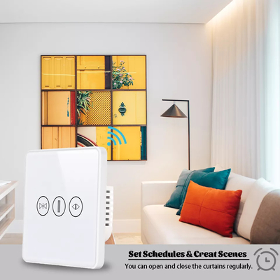 Smart Curtain Switch Wifi/Zigbee Voice Control Google Assistant Smart EU Standard Touch Screen Switch APP Switch de porta de garagem