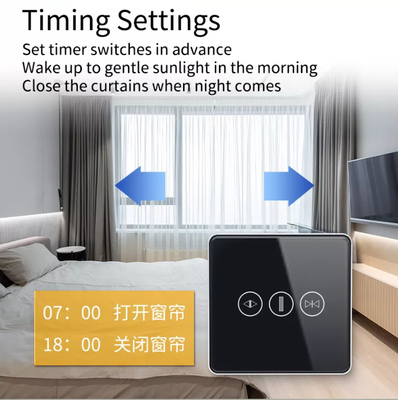 Smart Curtain Switch Wifi/Zigbee Voice Control Google Assistant Smart EU Standard Touch Screen Switch APP Switch de porta de garagem