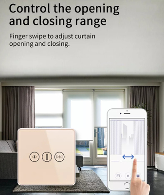 Smart Curtain Switch Wifi/Zigbee Voice Control Google Assistant Smart EU Standard Touch Screen Switch APP Switch de porta de garagem