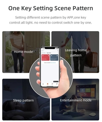 Luz sem fio de Wi-Fi do redutor do interruptor de Crystal Panel Touch Wall Smart do vidro do interruptor esperto de Glomarket Tuya Wifi para o Smart Home