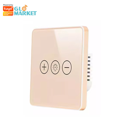 Luz sem fio de Wi-Fi do redutor do interruptor de Crystal Panel Touch Wall Smart do vidro do interruptor esperto de Glomarket Tuya Wifi para o Smart Home