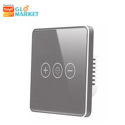 Luz sem fio de Wi-Fi do redutor do interruptor de Crystal Panel Touch Wall Smart do vidro do interruptor esperto de Glomarket Tuya Wifi para o Smart Home