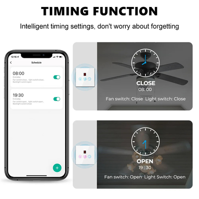 Glomarket Tuya Wifi Fans Light Switch Touch 3 In 1 Switch 5 Speed Adjustment Ceiling Fan Switch Para Alexa Google Home