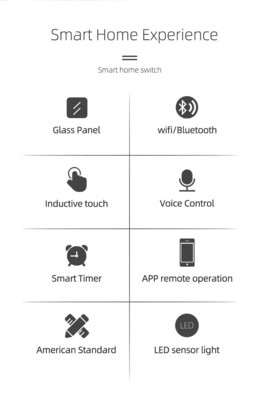 Glomarket Smart Home Remote Voice Control Painel táctil Switch aquecedor de água Tuya Wireless Wifi Boiler Switch