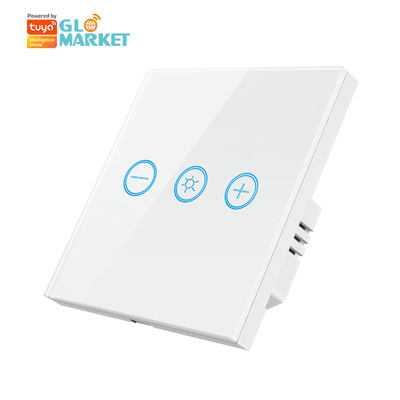 Glomarket Painel de toque de vidro Tuya Wifi Bulb Wireless Remote Ajustável Luz Dimmer Toque Smart Switch Para lâmpadas
