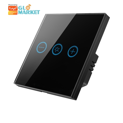 Glomarket Painel de toque de vidro Tuya Wifi Bulb Wireless Remote Ajustável Luz Dimmer Toque Smart Switch Para lâmpadas