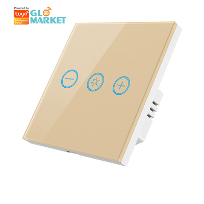 Glomarket Painel de toque de vidro Tuya Wifi Bulb Wireless Remote Ajustável Luz Dimmer Toque Smart Switch Para lâmpadas
