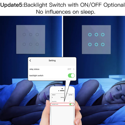 Glomarket Smart Wifi Brasil 118*124 Switch Trabalhar com Google Alexa Assistente Tuya Smart Light Switch para Casa