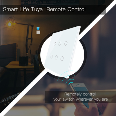 Glomarket Smart Wifi Brasil 118*124 Switch Trabalhar com Google Alexa Assistente Tuya Smart Light Switch para Casa