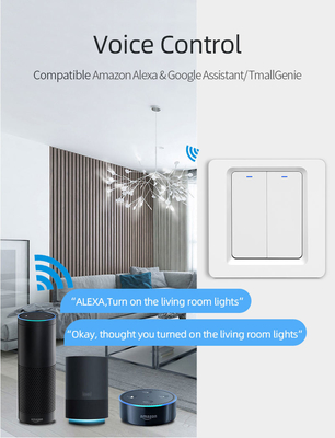 Glomarket Tuya WiFi Zigbee Smart Light Switch Push Button Switch 1/2/3 Gang Trabalhar com Alexa Google Home