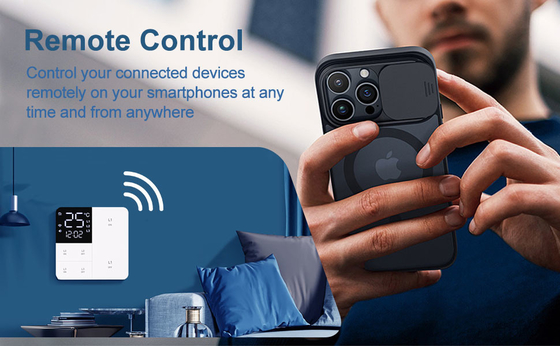 Glomarket Tuya Wifi Smart Wall Light Switch 1/2/3 Gang Support Voice/app/touch Control com tela de exibição de temperatura