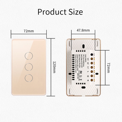 Glomarket Tuya Smart Switch Wifi US Switch de parede elétrico Google Home Alexa Light Lamp Touch Switch App Control