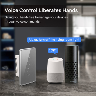Glomarket Tuya Smart Switch Wifi US Switch de parede elétrico Google Home Alexa Light Lamp Touch Switch App Control