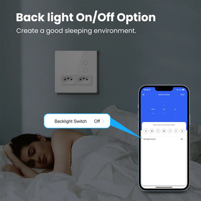 Glomarket Smart Wifi Brasil Padrão Smart Home Tuya Smart 4 Gang Switch And Socket Wifi Smart Socket de Parede Trabalhar com Alexa
