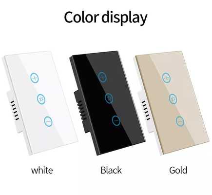 Glomarket US Standard Dimmer Switch Wireless Switch Elétrico Smart Switch Inteligente Mural Dimmer Switch Luz Smart Home Automatização