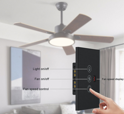 Glomarket Tuya Wifi Smart Fan Switch Tuya Smart Switch Ventilador de velocidade Luz ligada e desligada Controlo de voz