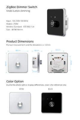 Glomarket Smart Home Dimmer Switch Tuya Zigbee Controlo de Voz Botão Dimming Ajustar o brilho com o ecrã digital