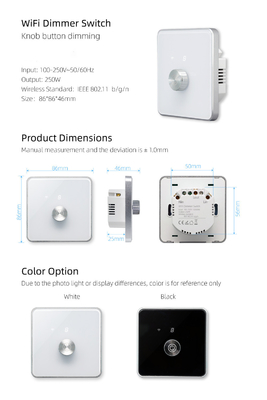 Glomarket Smart Home Dimmer Switch Tuya Zigbee Controlo de Voz Botão Dimming Ajustar o brilho com o ecrã digital