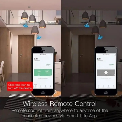 Glomarket Wifi Tuya/Smart Life App Controle remoto protetor de circuito inteligente dispositivo de relevo interruptor interruptor medidor de energia