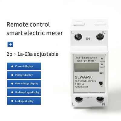Glomarket Wifi Tuya/Smart Life App Controle remoto protetor de circuito inteligente dispositivo de relevo interruptor interruptor medidor de energia