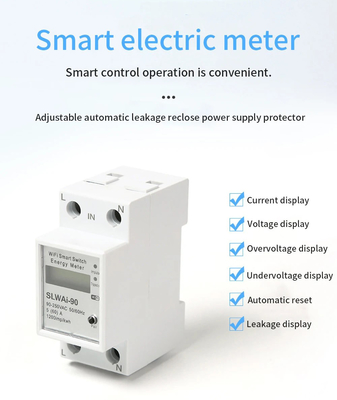 Glomarket Wifi Tuya/Smart Life App Controle remoto protetor de circuito inteligente dispositivo de relevo interruptor interruptor medidor de energia