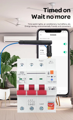 Glomarket Interruptor de circuito Wifi Smart Switch Tuya Smart 1p 2p 3p 4p Sistema doméstico inteligente Circuito elétrico 4P MCB Interruptor inteligente