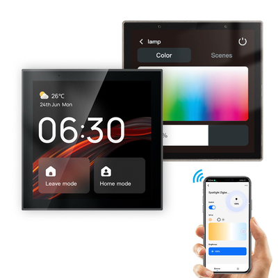 Glomarket Tuya Smart Painel de controle de tela sensível ao toque multifuncional de 4 polegadas Alexa Voice Zigbee Central Control