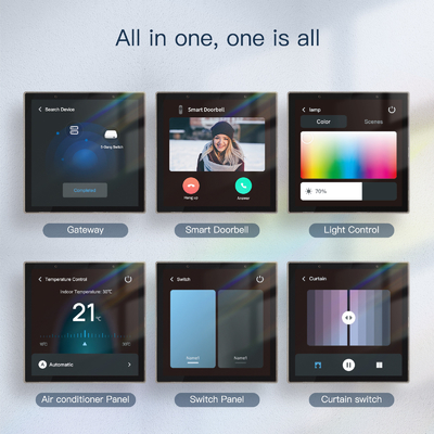 Glomarket Tuya Smart Painel de controle de tela sensível ao toque multifuncional de 4 polegadas Alexa Voice Zigbee Central Control