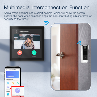 Glomarket Tuya Smart Painel de controle de tela sensível ao toque multifuncional de 4 polegadas Alexa Voice Zigbee Central Control