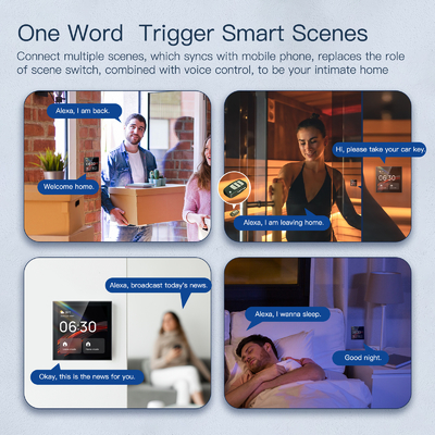 Glomarket Tuya Smart Painel de controle de tela sensível ao toque multifuncional de 4 polegadas Alexa Voice Zigbee Central Control