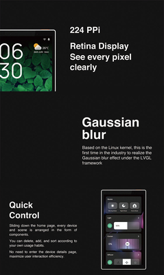 Glomarket Tuya 5 polegadas Wifi Zigbee Gateway Smart Home Painel de controle Multifunção Música Mural touch screen Tuya Center