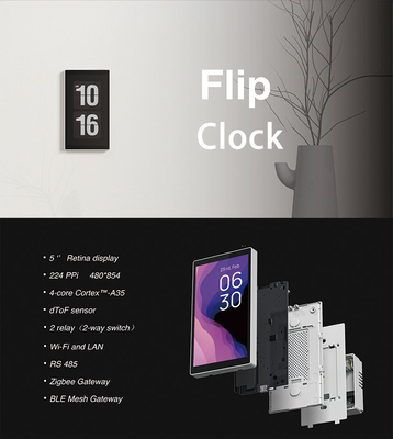 Glomarket Tuya 5 polegadas Wifi Zigbee Gateway Smart Home Painel de controle Multifunção Música Mural touch screen Tuya Center
