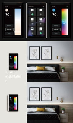 Glomarket Tuya 5 polegadas Wifi Zigbee Gateway Smart Home Painel de controle Multifunção Música Mural touch screen Tuya Center