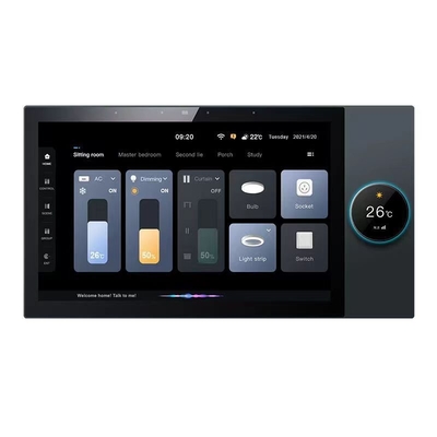 Glomarket Tuya 10 polegadas painel de controle central com música 2 gang relay 2 way alto-falantes multifuncional produtos domésticos inteligentes