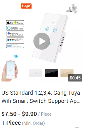 Glomarket Painel de toque de vidro Tuya Wifi Bulb Wireless Remote Ajustável Luz Dimmer Toque Smart Switch Para lâmpadas 9