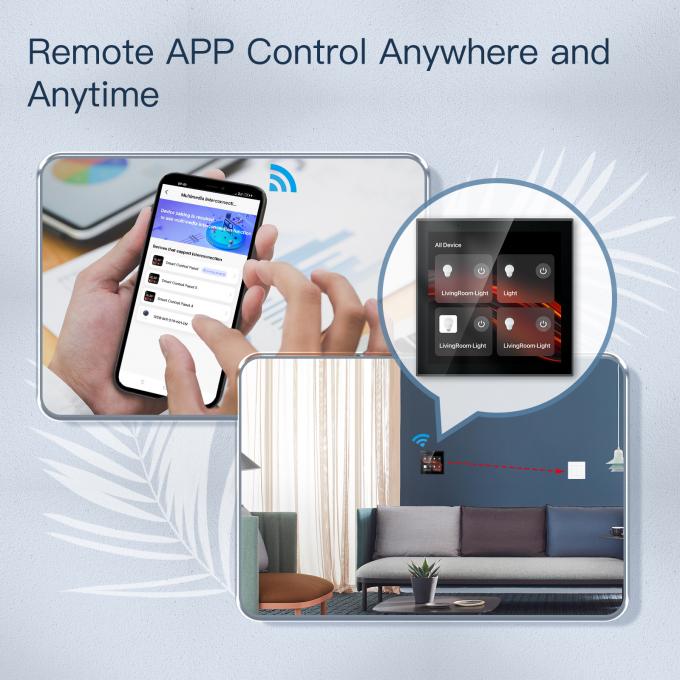 Glomarket Tuya Smart Painel de controle de tela sensível ao toque multifuncional de 4 polegadas Alexa Voice Zigbee Central Control 4